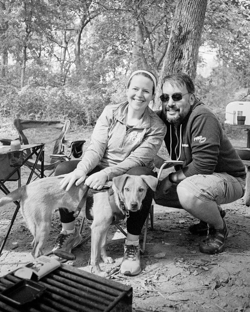 Scott and Becca camping